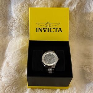 Invicta Silver and Black Womens ANGEL Watch